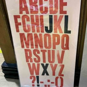 Alphabet Poster Red/Black
