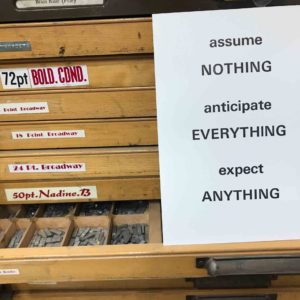 "Assume" Letterpress Poster