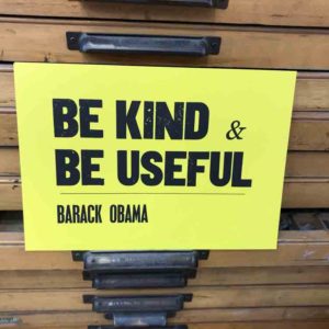 "Be Kind" Letterpress Poster