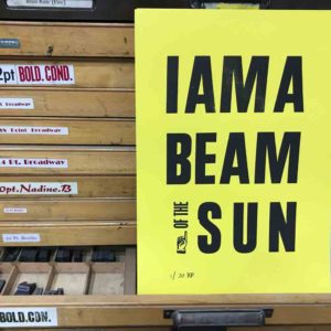 "I am a Beam of the Sun" Poster