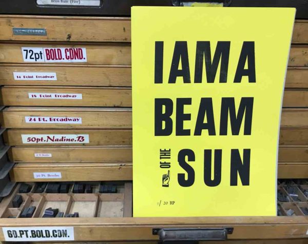 "I am a Beam of the Sun" Poster