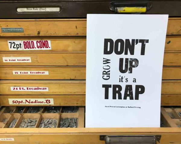 "Don't Grow Up" Poster