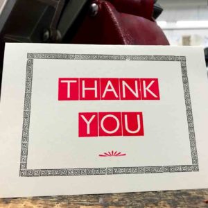 Thank You Card with border