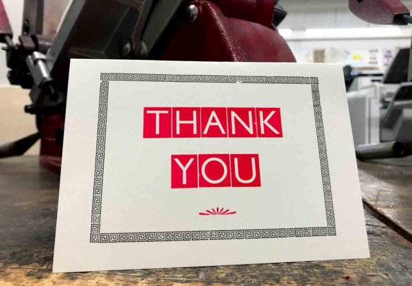 Thank You Card with border