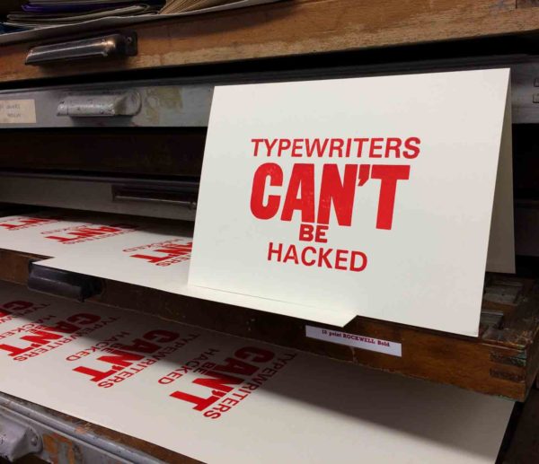 Typewriters Can't be Hacked