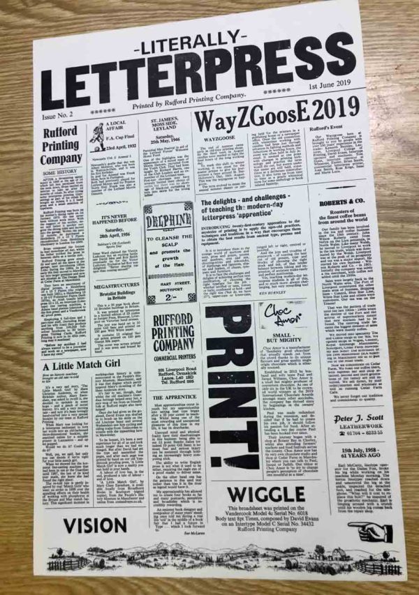 Wayzoose 2019 Broadsheet
