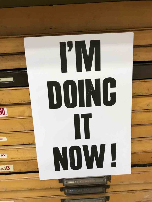 "I'm Doing it Now" Poster