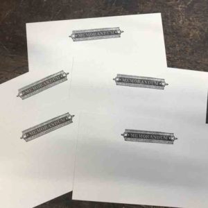 Memo Cards (pkt of 5)