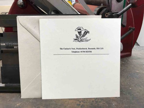 Note Cards Alpine Letterpress (pkt of 50)